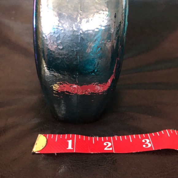 WHEATON BENJAMIN FRANKLIN GREAT AMERICAN SERIES BLUE GLASS DECANTER IRIDESCENT - Picture 13 of 14